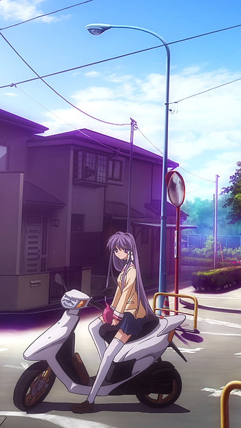 Kyou Fujibayashi scooty, anime, scooty HD phone wallpaper