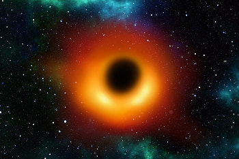 Black hole, space, digital art HD wallpaper