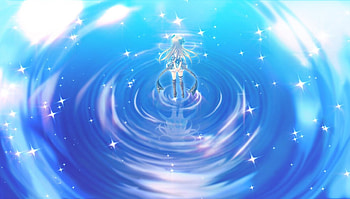Magical Girl, blue, glow, cute, sparkles, dress, beauty, waves, shine, water, female, magic, art, girl, beautiful, lake, woman, purple, anime, pretty, lovely HD wallpaper