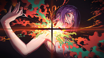 Chainsaw Man — Neon Blood Bloom, Chainsaw Man HD wallpaper