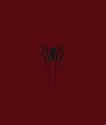 Spider-man, minimal, black mark, logo HD phone wallpaper