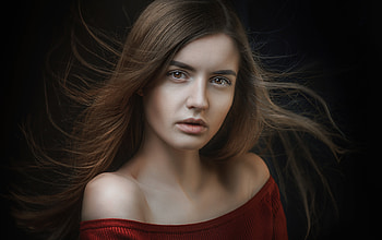 Beautiful, woman, brunette, model HD wallpaper