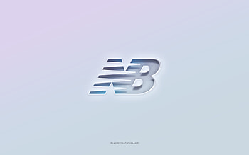 New Balance logo, cut out 3d text, white background, New Balance 3d logo, New Balance emblem, New Balance, embossed logo, New Balance 3d emblem HD wallpaper