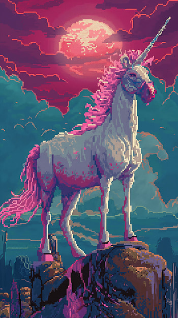 Majestic Unicorn Sunset, unicorn HD phone wallpaper