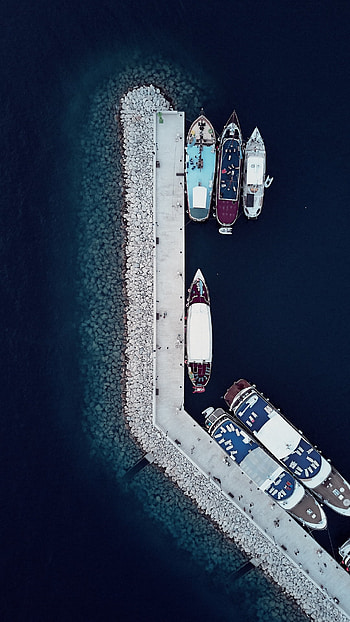 boat, pier, graphy, aerial HD phone wallpaper