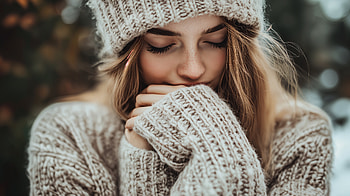 Cozy Elegance: A Ultra of a Woman in a Sweater, woman, cozy sweater, winter, fashion, Cozy HD wallpaper