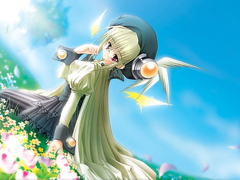 Anime, Girl, Polyana, Glade, Pretty, Glasses, Spectacles HD wallpaper