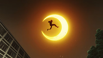 Dandadan - jump moon, Dandadan, Ken Takakura, Momo Ayase, Jin Enjouji, Seiko Ayase HD wallpaper