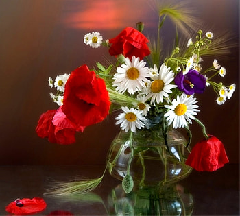 Vividly colored bouquet, bouquet, nature, life, still HD wallpaper