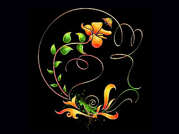 Blossom, black, flower HD wallpaper