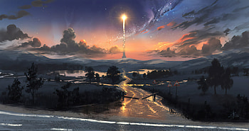 Gone Astray To The Stars, artist, artwork, digital-art, deviantart HD wallpaper