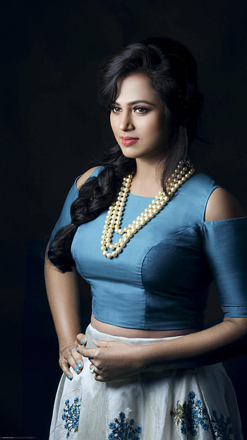 Ramya Pandian, tamil actress, sexy gorgeous HD phone wallpaper