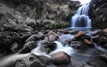Nature, Rivers, Stones, Waterfall HD wallpaper