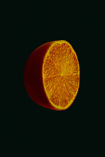 Half orange, fruit, close up HD phone wallpaper
