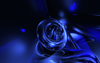 Dark Blue, 3d and cg, blue, abstract HD wallpaper