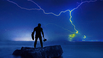 Captain America Matte Lightning , captain-america, superheroes, artist, artwork, digital-art, behance HD wallpaper