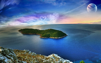 Landscape, Sea, Art HD wallpaper