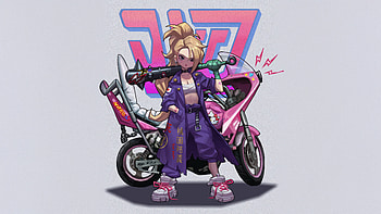 Tokyo Biker Girl, artist, artwork, digital-art, biker, bike, art, artstation HD wallpaper