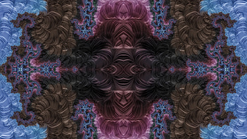 Trippy Psychedelic Fractal, trippy, psychedelic, aesthetic, brown, blue, Abstract, fractal, abstract blue HD wallpaper