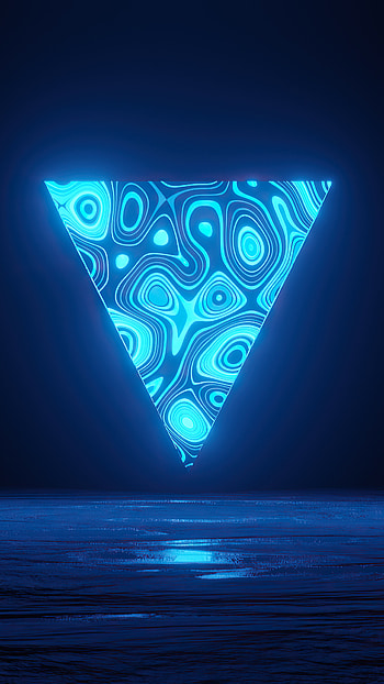 Blue Triangle, Variant, Abstract, Sony Xperia HD phone wallpaper