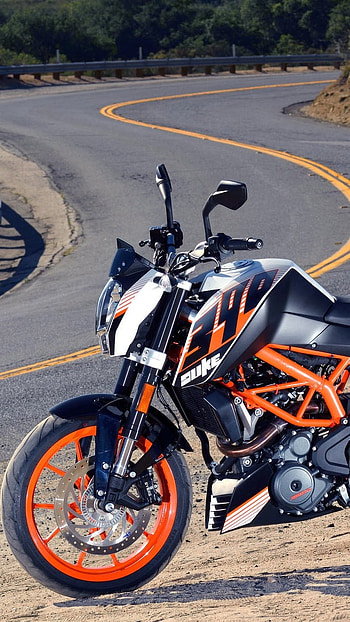 Ktm Duke 390, Road Scene HD phone wallpaper