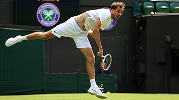 Daniil Medvedev Wimbledon 2023 Action Shot - Tennis, Wimbledon 2023, Daniil Medvedev, tennis, Sports HD wallpaper