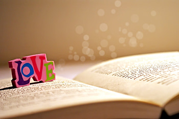 Love, Inscription, Book, Word, Cubes HD wallpaper