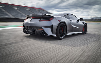 2022, Acura NSX Type S, , rear view, exterior, gray sports coupe, gray Acura NSX, Japanese sports cars, Acura HD wallpaper