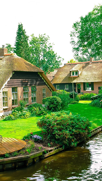 Giethoorn village, Holland beauty, Rustic charm, Dutch canals HD phone wallpaper