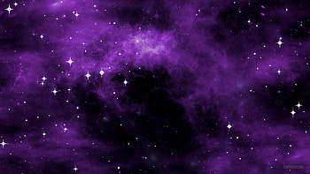 Space with purple nebula. HD wallpaper