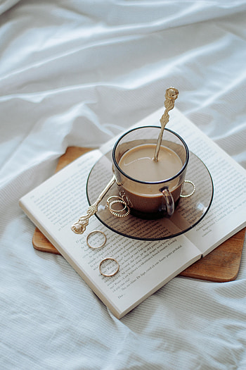 Rings, Coffee, Miscellanea, Miscellaneous, Cup, Cloth, Book HD phone wallpaper