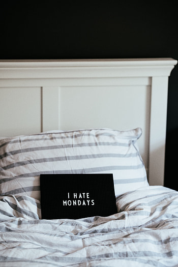 Words, Inscription, Nameplate, Plate, Bed, Hatred, Monday HD phone wallpaper