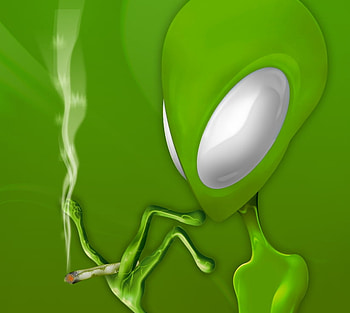 GREEN ALIEN, , smoken, alien HD wallpaper