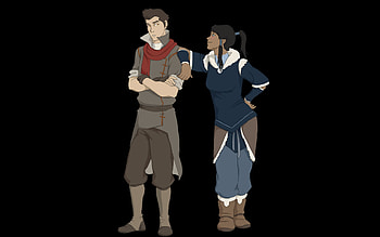 Mako and Korra , Anime tribute, Stunning artwork HD wallpaper