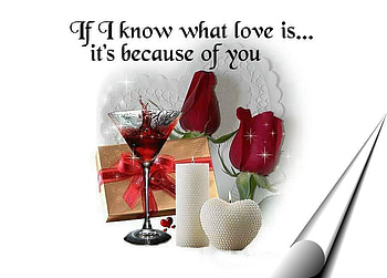 I Love You, rose, candles, gift, red HD wallpaper