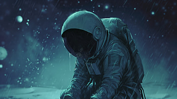 Lonely Astronaut - Melancholic Space Odyssey, sad, astronaut, space, Science Fiction, solitude HD wallpaper