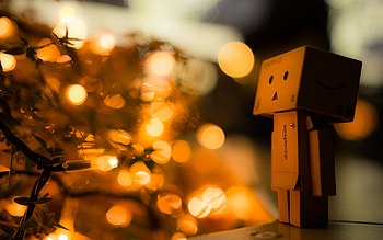 White Christmas Lights Bokeh HD wallpaper
