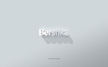 Bershka logo, white background, Bershka 3d logo, 3d art, Bershka, 3d Bershka emblem HD wallpaper
