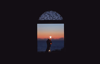 Night, Dark, Hand, Window, Star HD wallpaper
