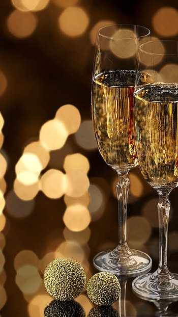 Happy New Year, Glass HD phone wallpaper