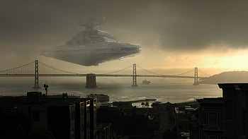 spaceship, Landscape, Star Wars, San Francisco / and Mobile Backgrounds HD wallpaper