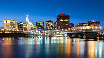 Hartford Skyline, Travels, Hartford sweat yoga, Fitness studio HD wallpaper