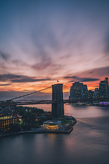 Cities, Water, Sunset, Architecture, City, Bridge HD phone wallpaper