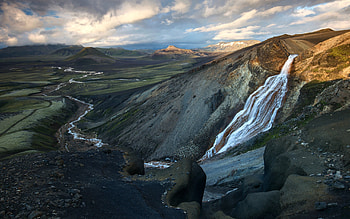 Icelantic Waterfall, iceland, waterfall, nature, valley HD wallpaper