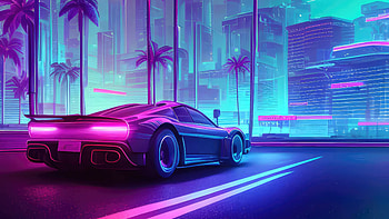 Vapor Ride To City , vaporwave, synthwave, retrowave, artist, artwork, digital-art HD wallpaper
