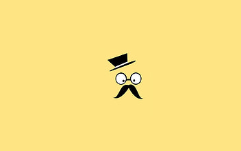 Cute with hat, cute, hat, drawing, yellow HD wallpaper