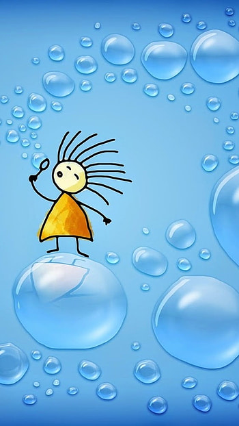 Moving, Funny Cartoon, bubbles HD phone wallpaper
