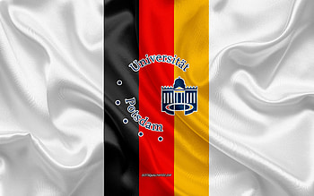 University of Potsdam Emblem, German Flag, University of Potsdam logo, Potsdam, Germany, University of Potsdam HD wallpaper