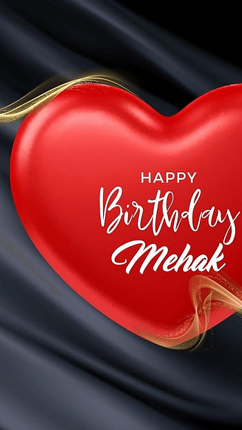 M Name, Mehak, Heart, happy birtay HD phone wallpaper