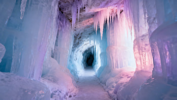 Ice Cave, Icicle HD wallpaper